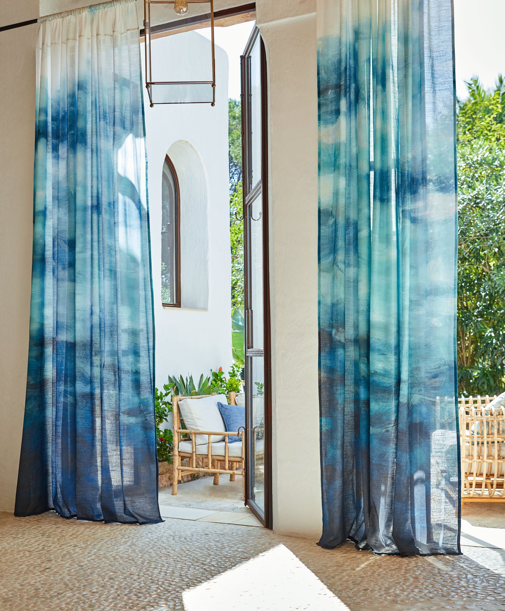 Nairobi Azure Fabric by Clarke & Clarke - F1713/01