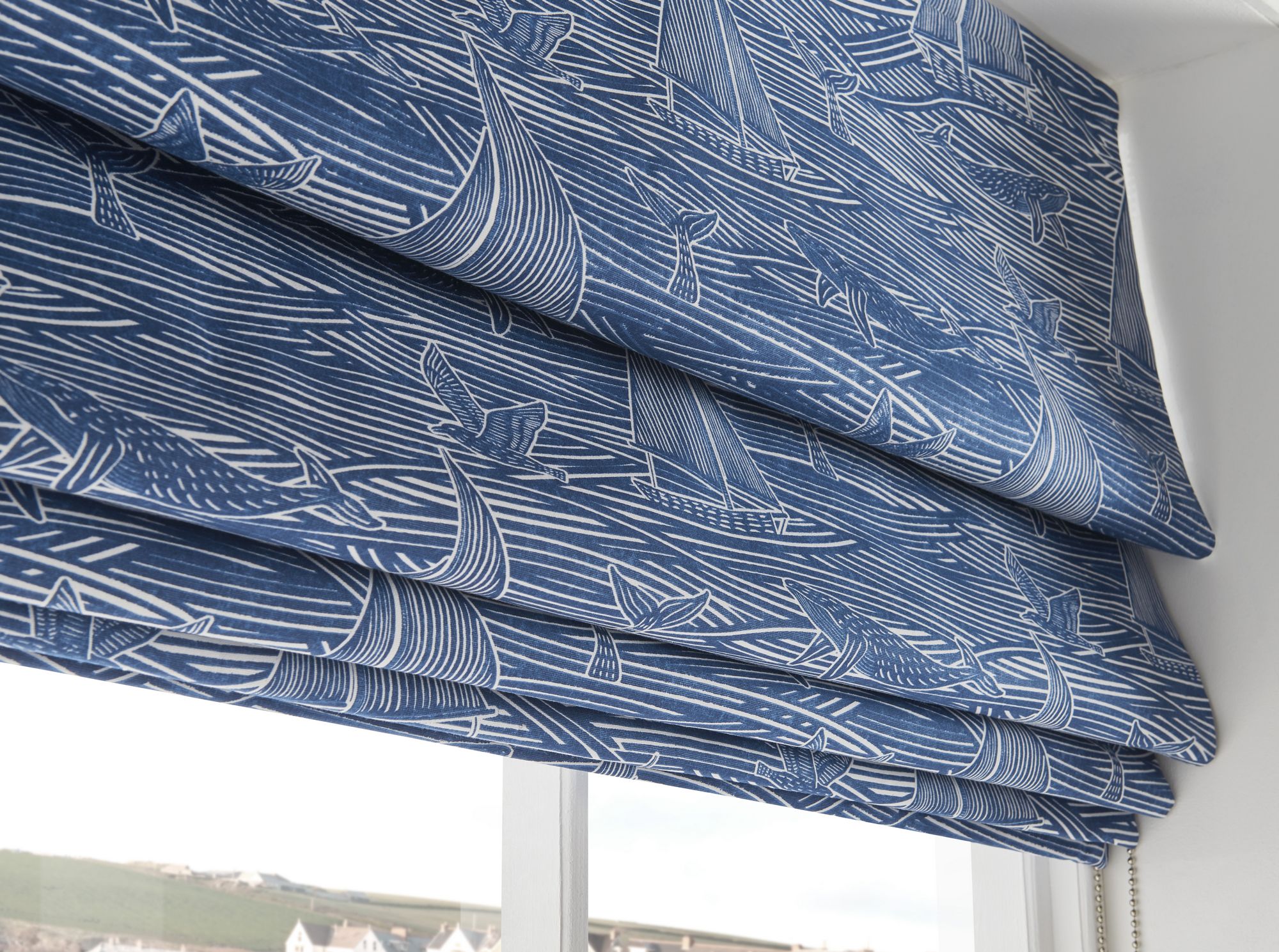 Fin Navy Fabric by Studio G - F1726/03