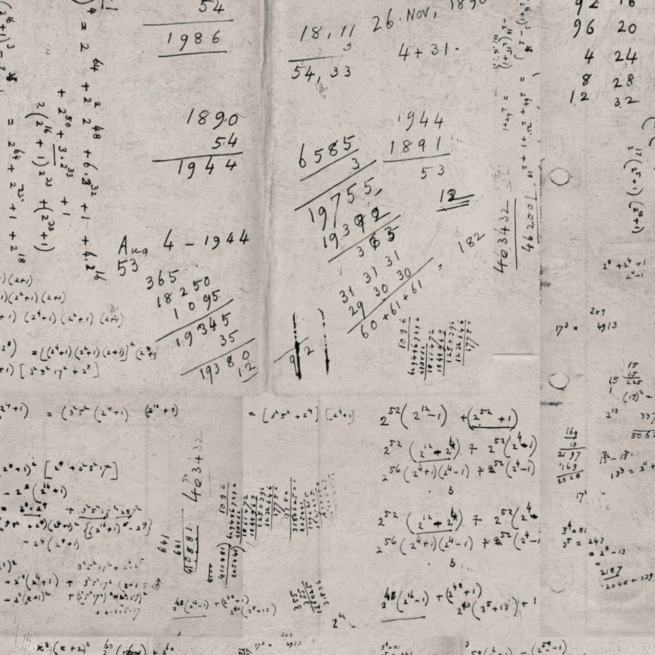 Math Neutral Premium Mural by MINDTHEGAP - Wallpaper - WP20045 ...