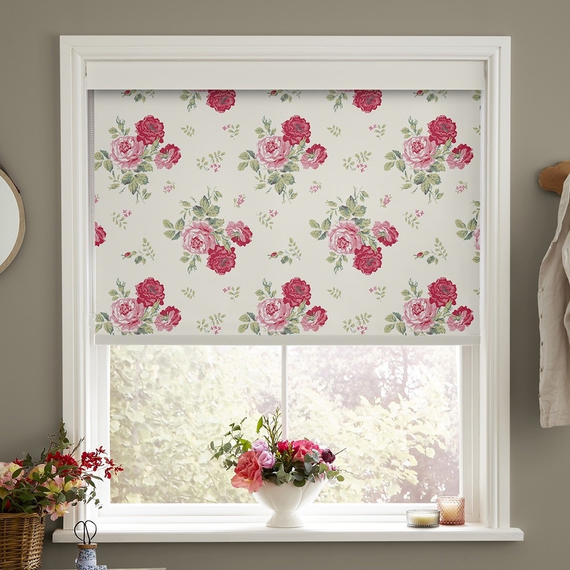Antique Rose Pink by Cath Kidston - Made to Measure Roller Blind - Britannia Rose