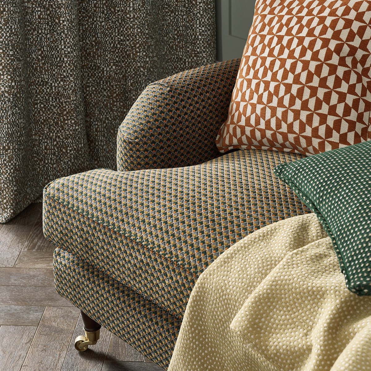 Galileo Spice Fabric by Clarke & Clarke - F1128/07