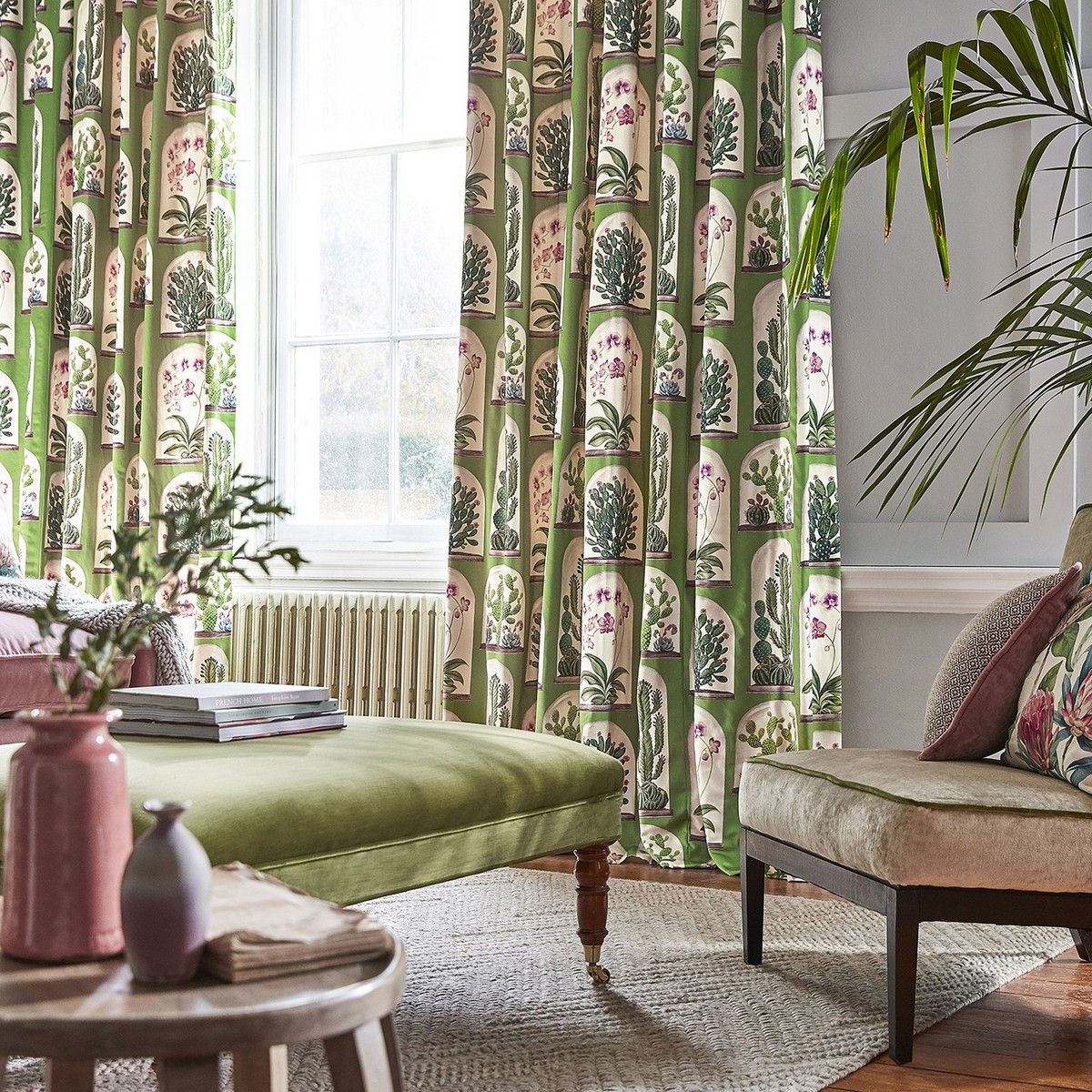 Terrariums Botanical Green Fabric by Sanderson - DGLA226570