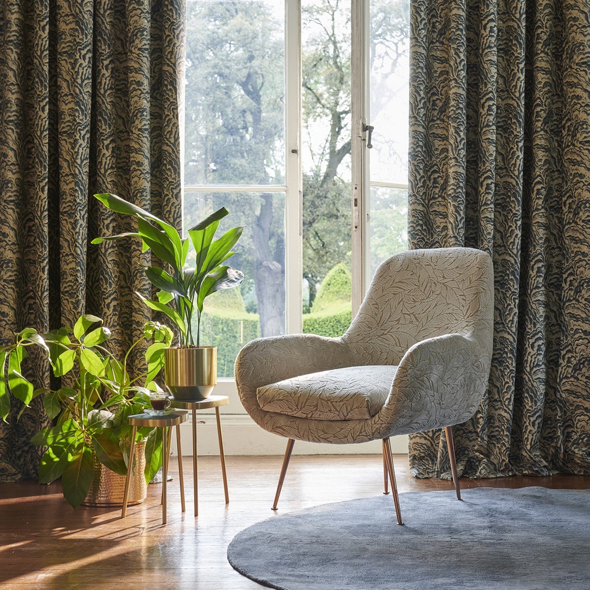 Lumino Kingfisher Fabric by Clarke & Clarke - F1609/01
