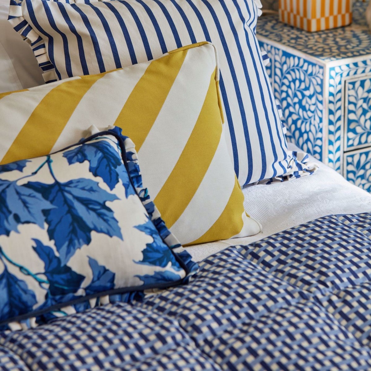 Ribbon Stripe Lapis Fabric by Harlequin - HSRF133986