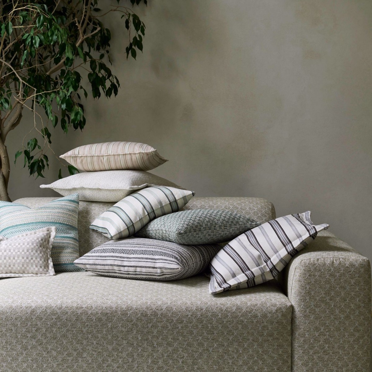 Trelica Pebble Fabric by Clarke & Clarke - F1724/05
