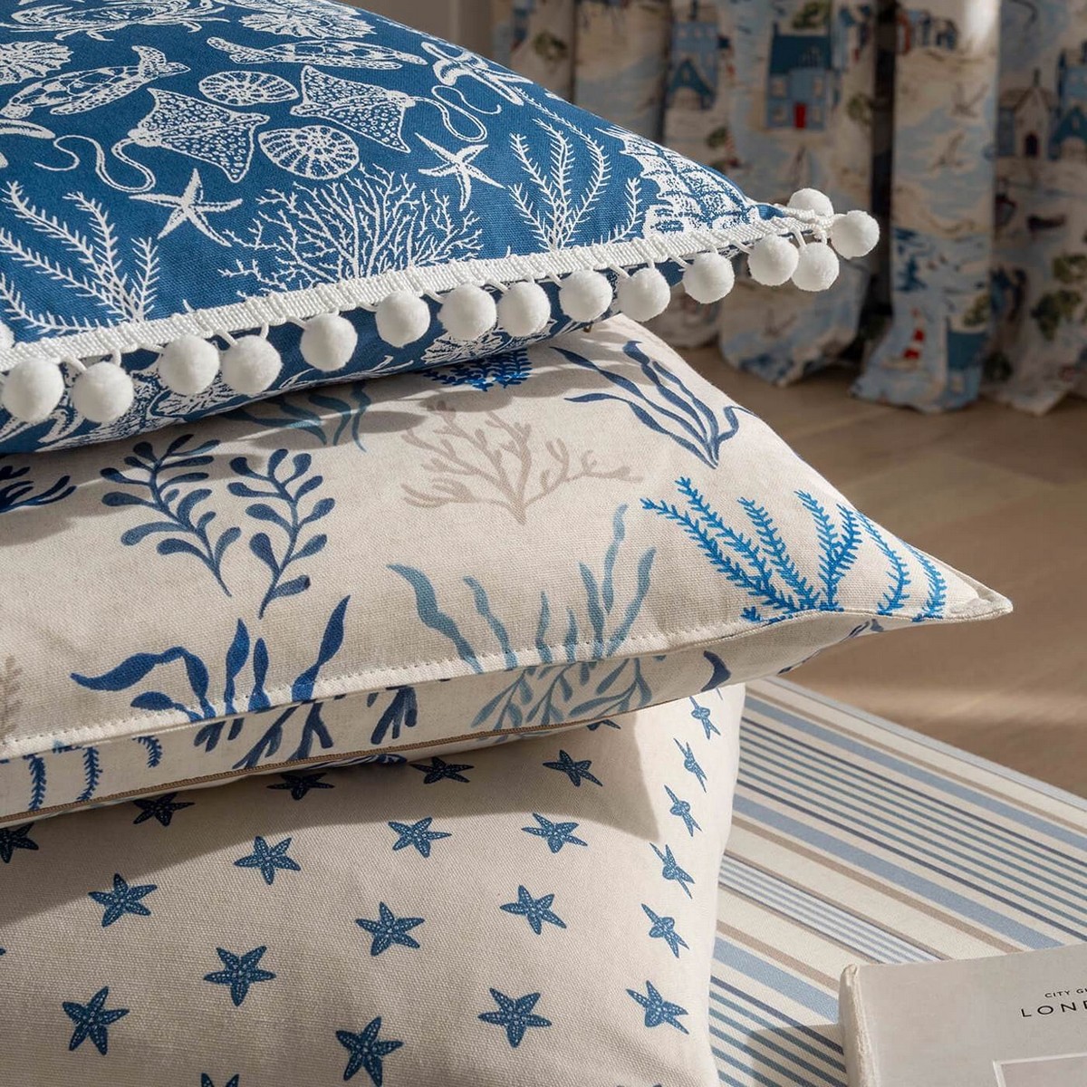 Aquarium Navy Fabric by Studio G - F1725/03