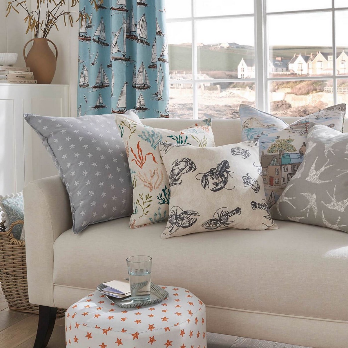 Seastar Coral Fabric by Studio G - F1730/01