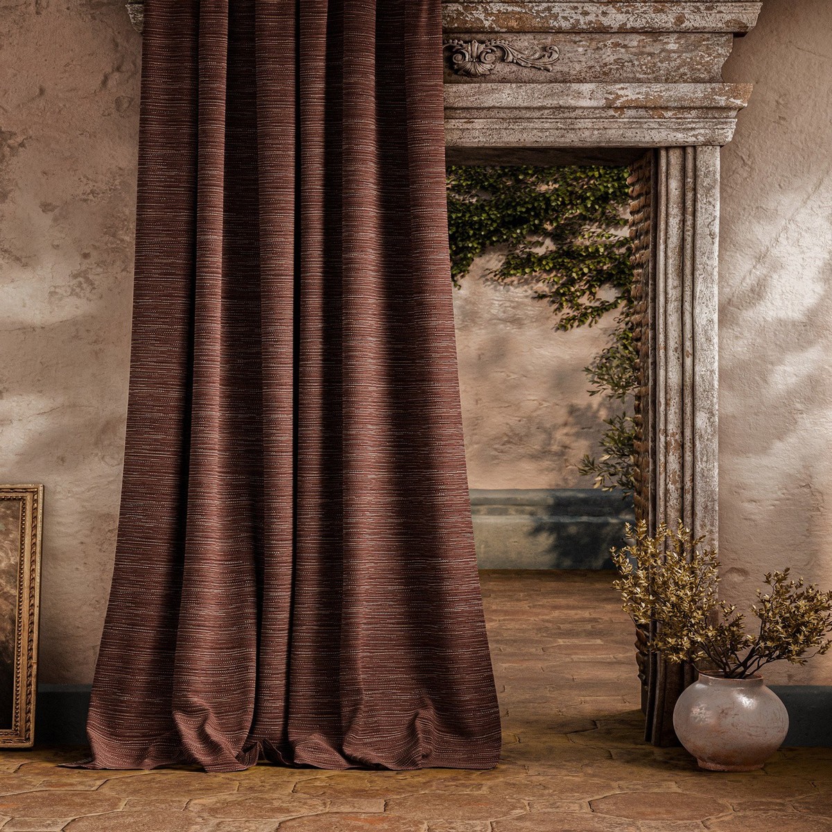 Cabana Cloth Russet Fabric by Zoffany - ZOF0245-01