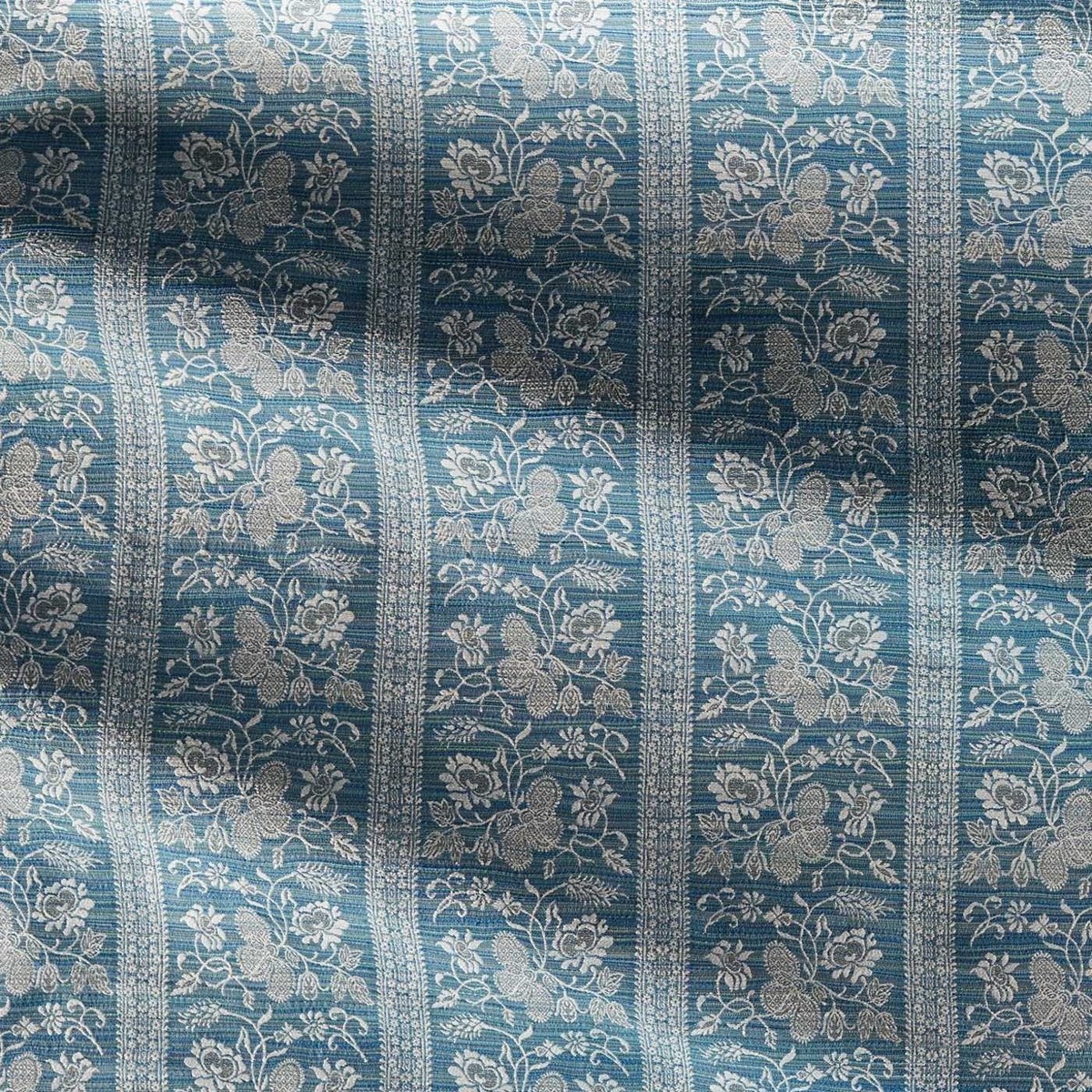 Filigree Bellagio Stripe Azure Fabric by Zoffany - ZOF0244-04
