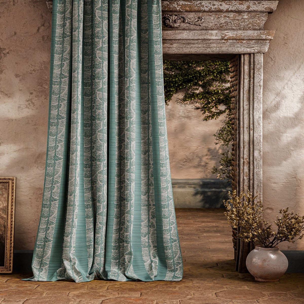 Kyoto Stripe Dufour Fabric by Zoffany - ZOF0250-01