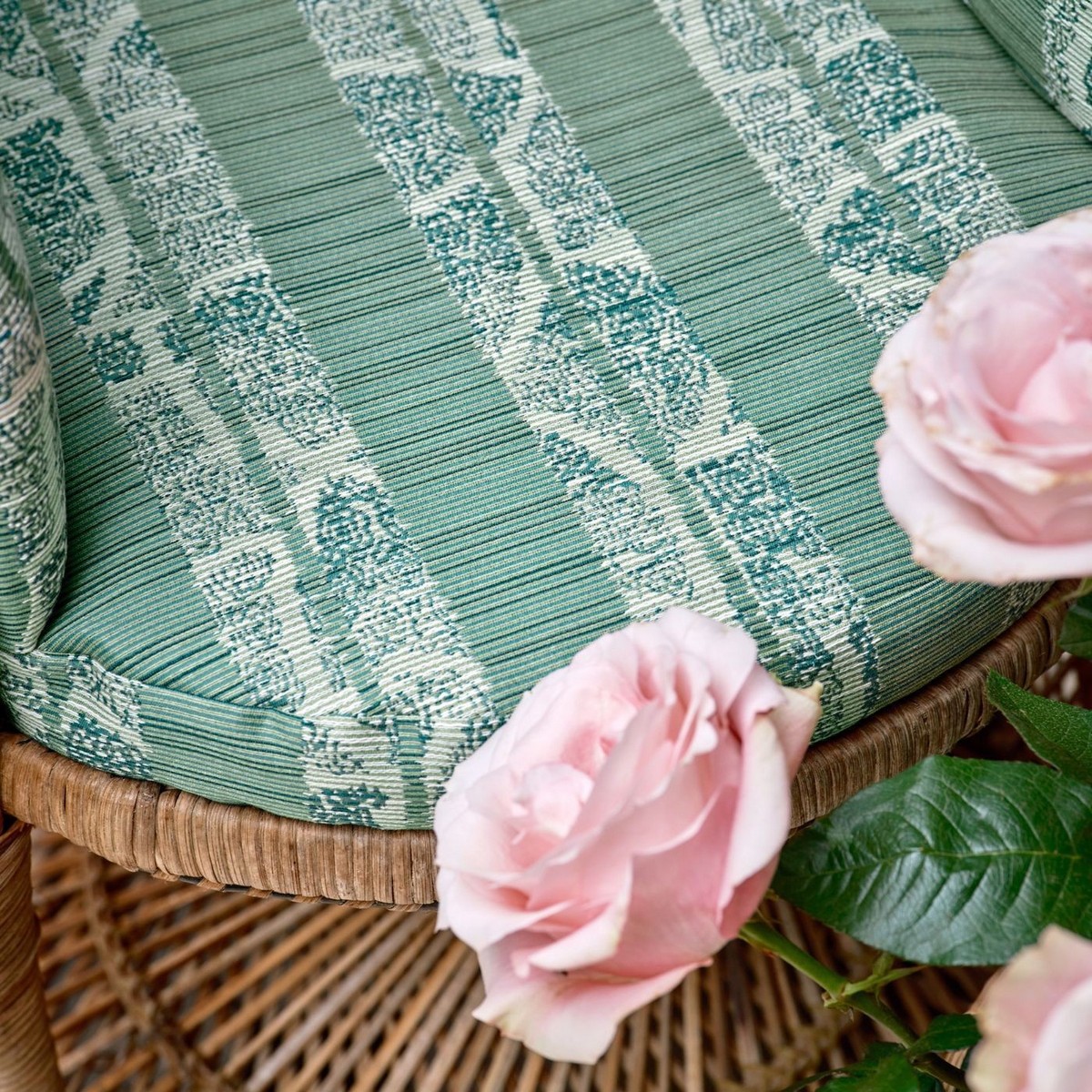 Kyoto Stripe Jade Fabric by Zoffany - ZOF0250-05