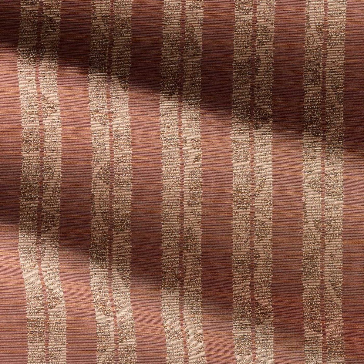 Kyoto Stripe Russet Fabric by Zoffany - ZOF0250-02