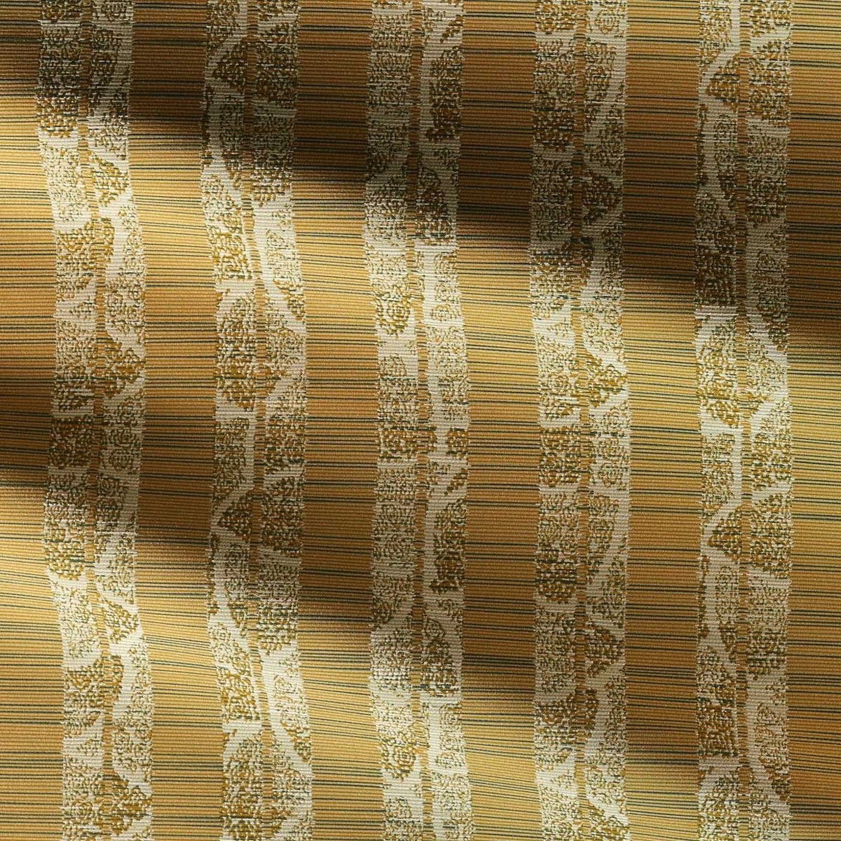 Kyoto Stripe Silk Yellow Fabric by Zoffany - ZOF0250-04