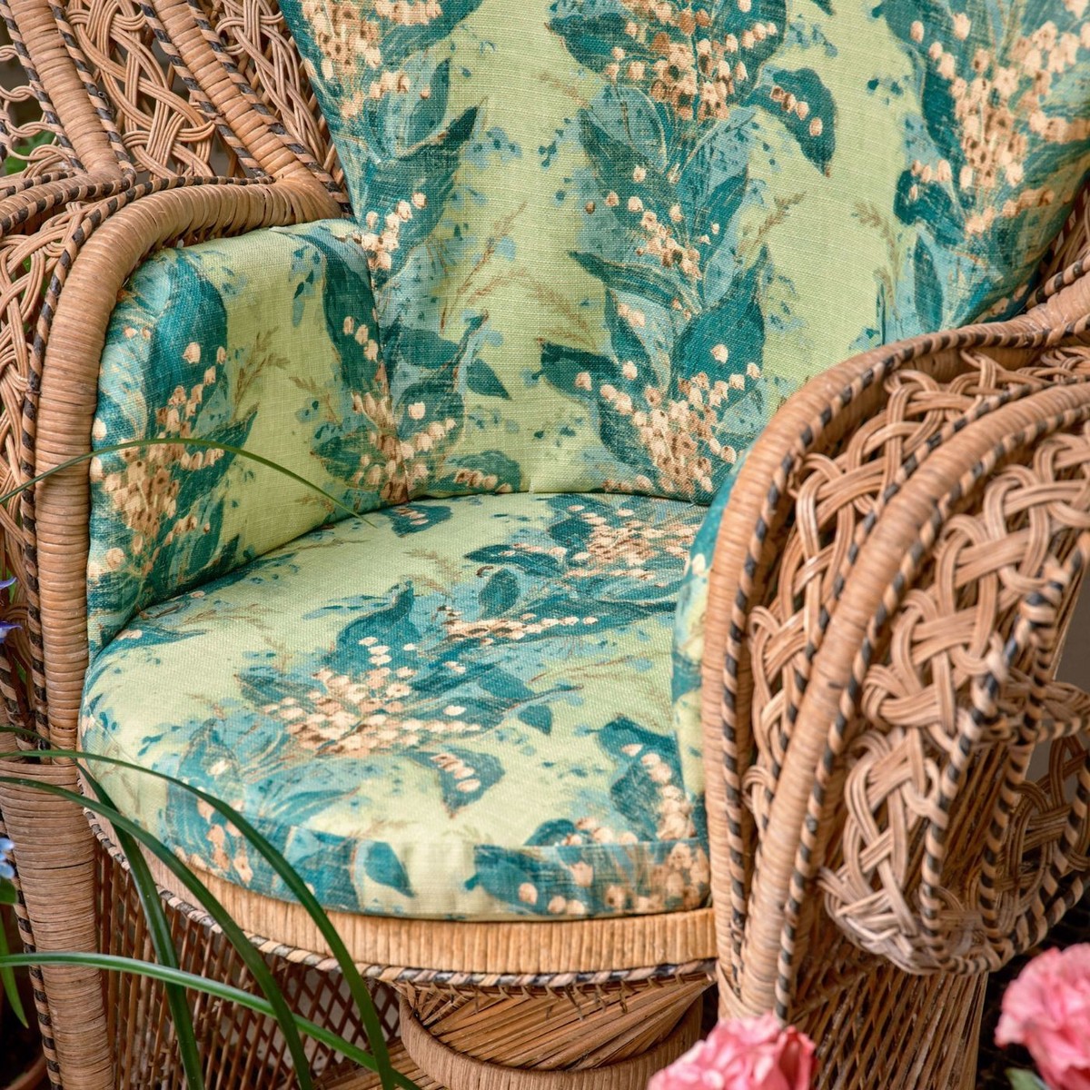Lily Stripe Archive Green Fabric by Zoffany - ZOF0251-01