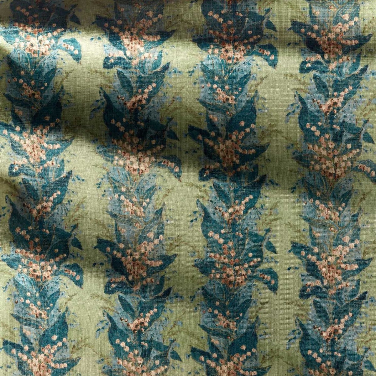 Lily Stripe Archive Green Fabric by Zoffany - ZOF0251-01
