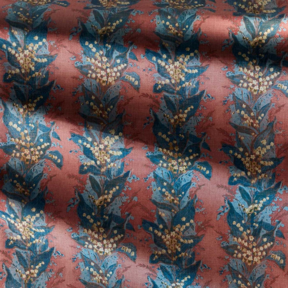 Lily Stripe Rouge Fabric by Zoffany - ZOF0251-04