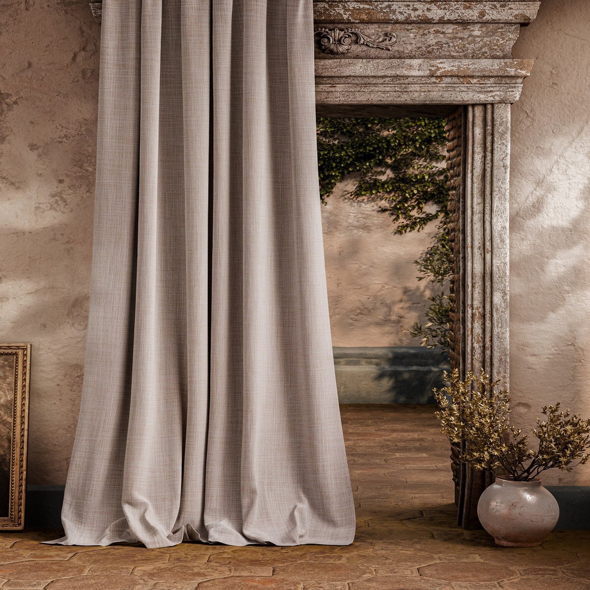 Orchard Grosgrain Chalk Fabric by Zoffany - ZOF0246-03