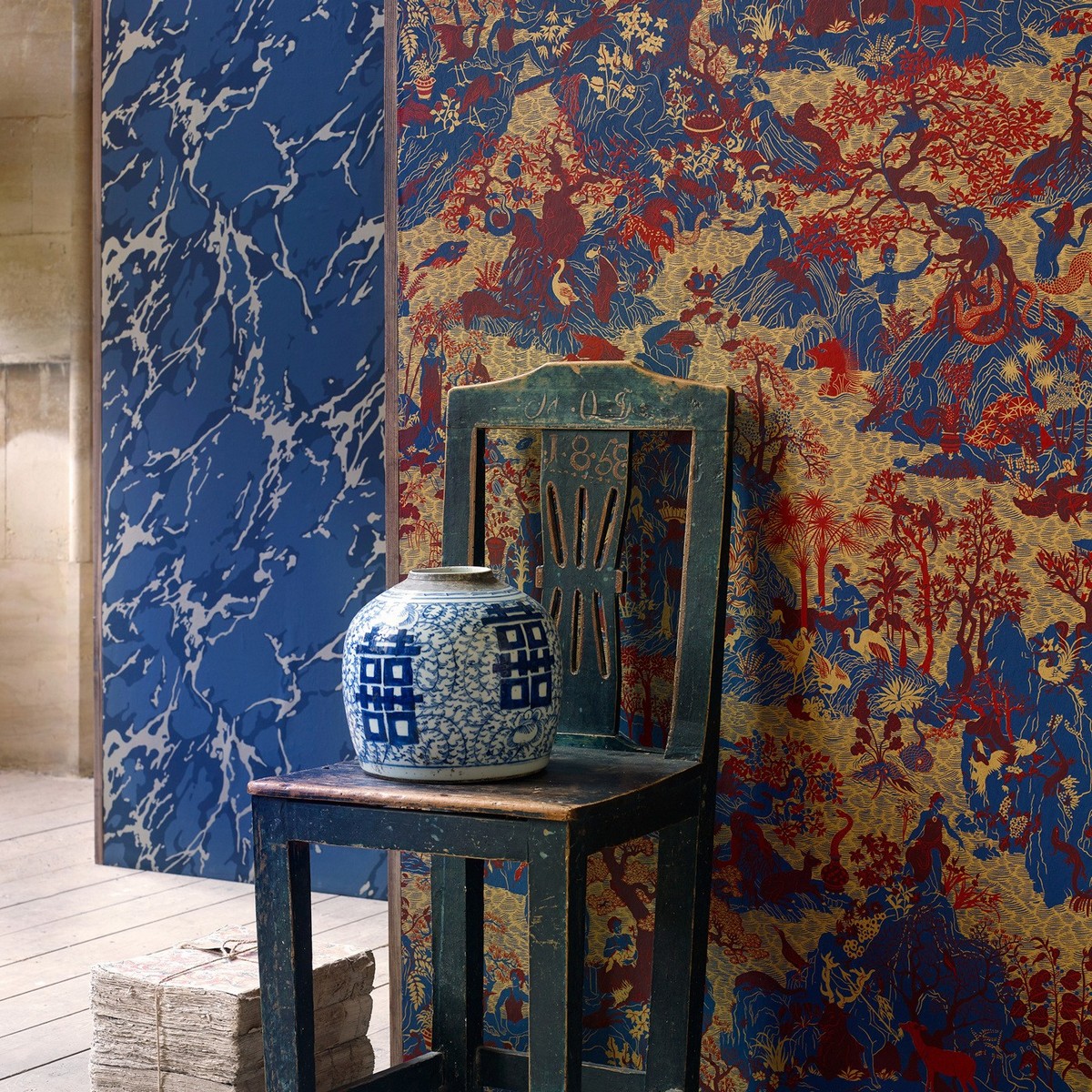 Avalonis Como Blue / Koi Fabric by Zoffany - ZCOT313021