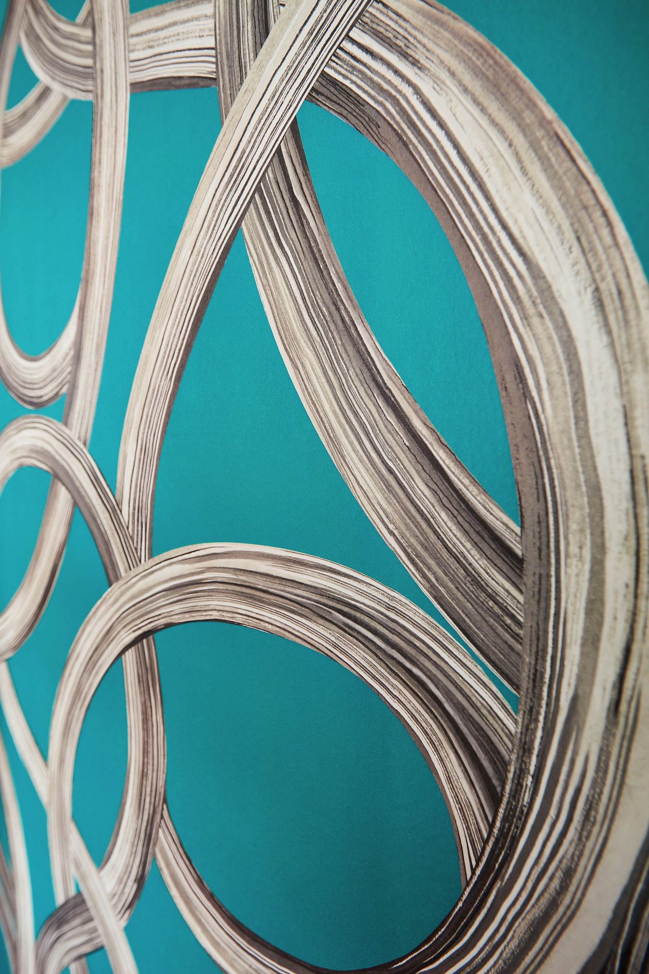Twisted Geo Turquoise Fabric by Ohpopsi - CEP50124W