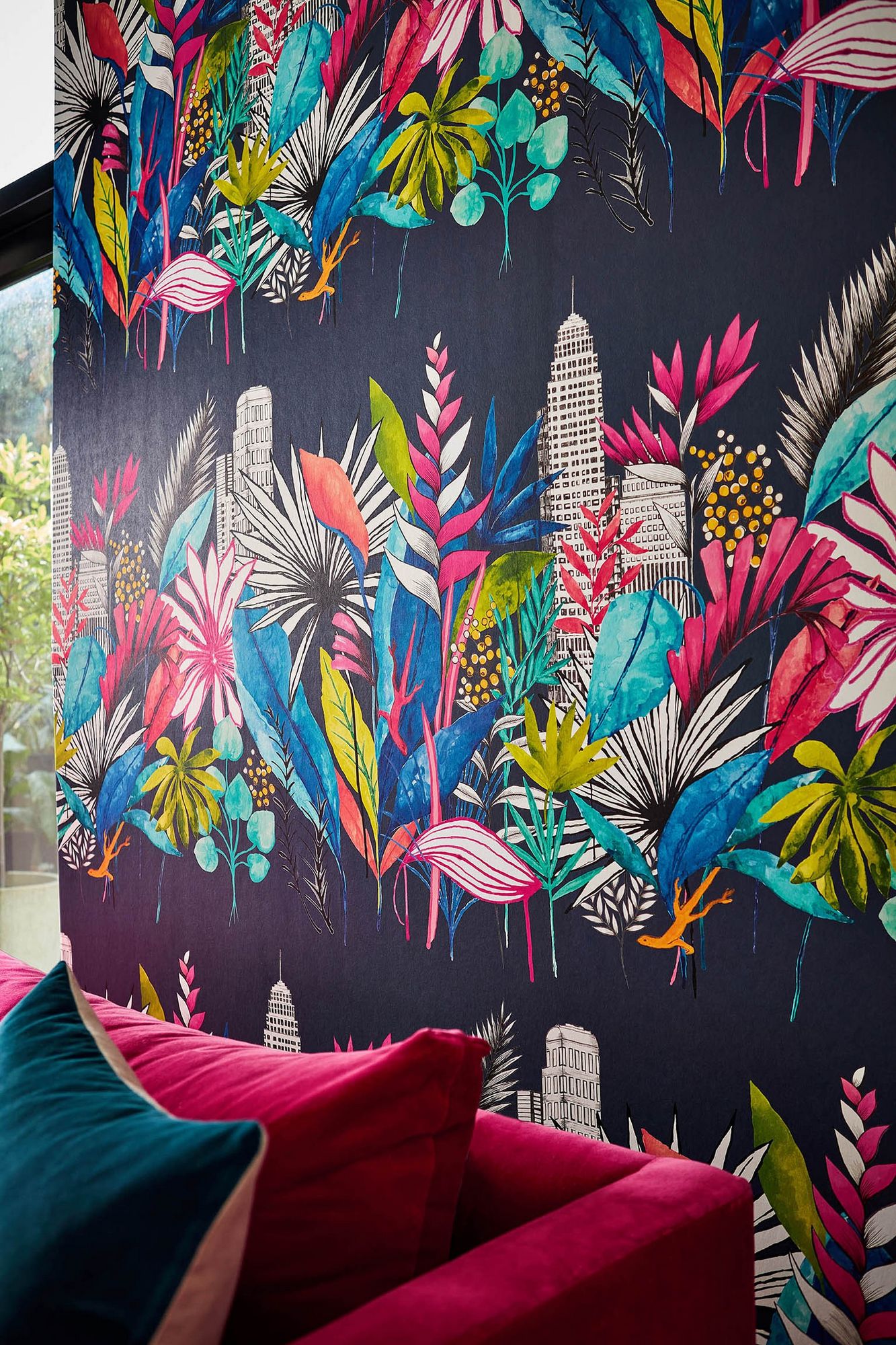 Urban Tropic Midnight Fabric by Ohpopsi - CEP50110W
