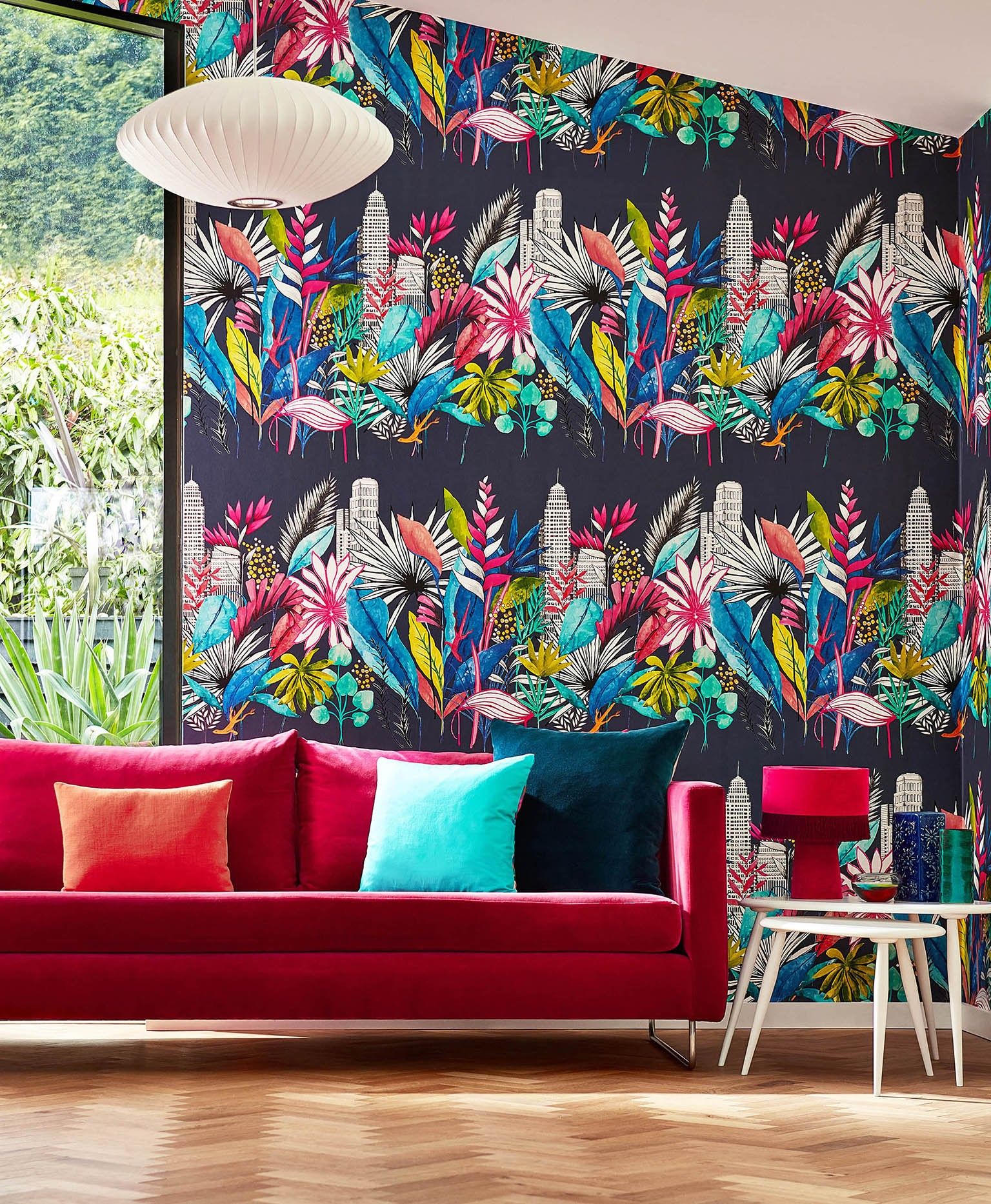 Urban Tropic Midnight Fabric by Ohpopsi - CEP50110W