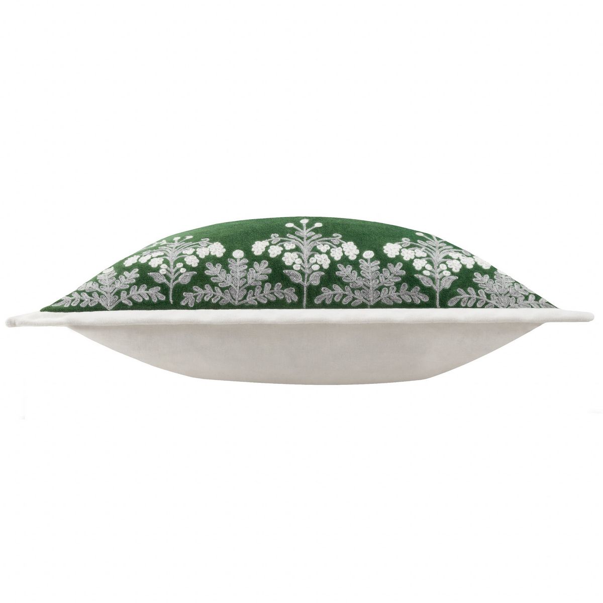 Winter Bloom Green Cushion Fabric by Paoletti - WINTBLO/CC3/GRE