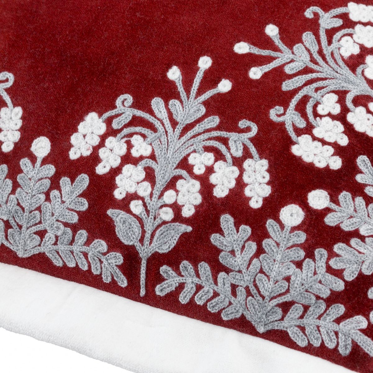 Winter Bloom Red Cushion Fabric by Paoletti - WINTBLO/CC3/RED