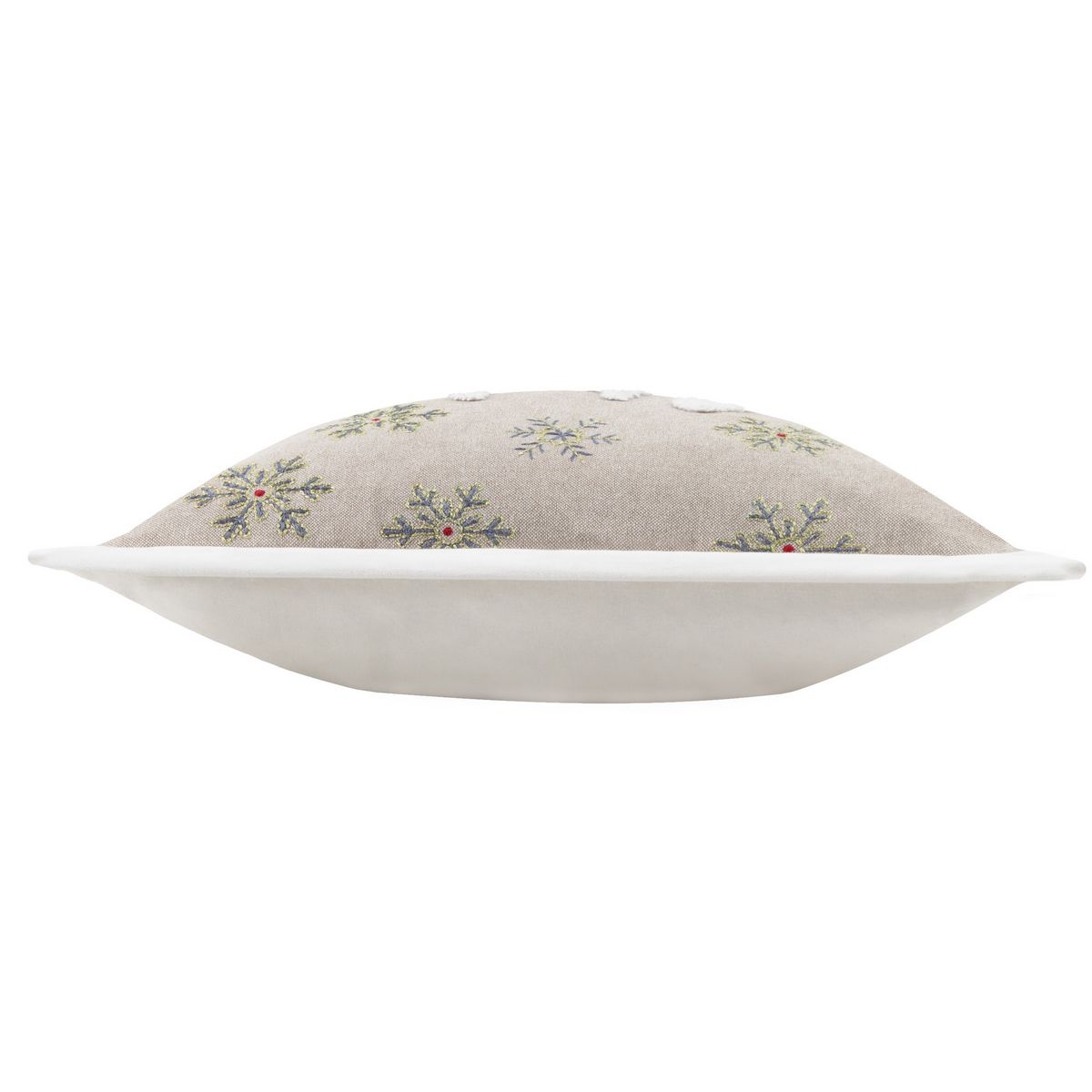 Winter Let It Snow Green Cushion Fabric by Paoletti - WINTLIS/CC2/GRE
