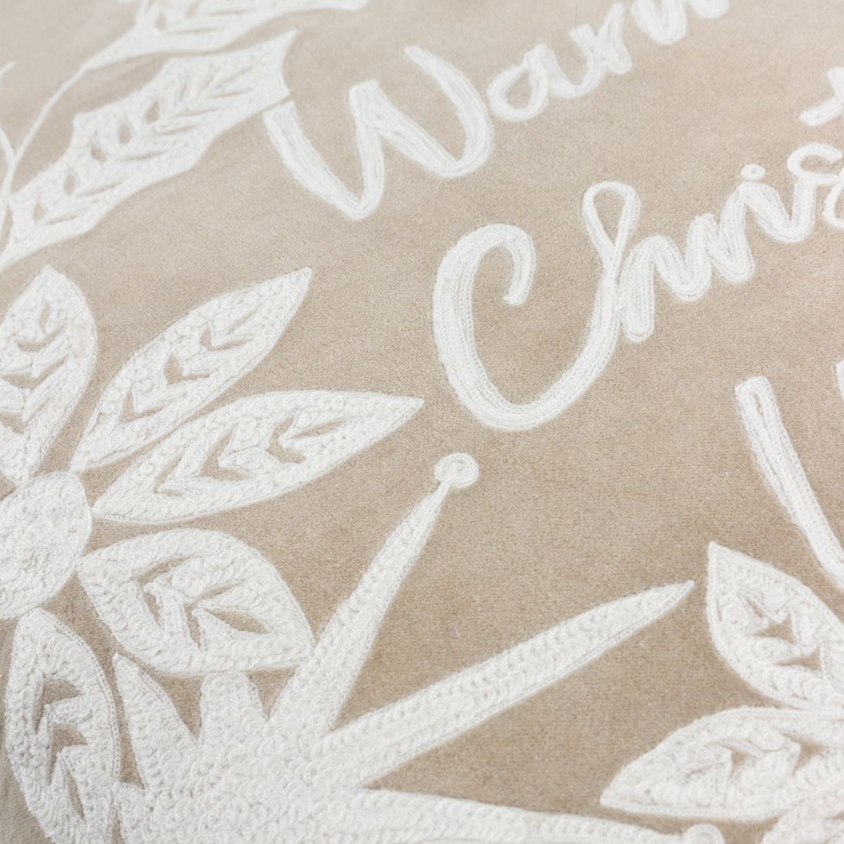 Winter Warmest Wishes Natural Cushion Fabric by Paoletti - WINWISH/CC3/NAT