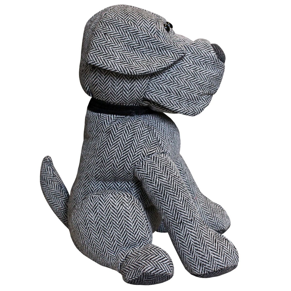 Herringbone Dog Grey Door Stop Fabric by Riva Home - HBONEDO/DST/GRY
