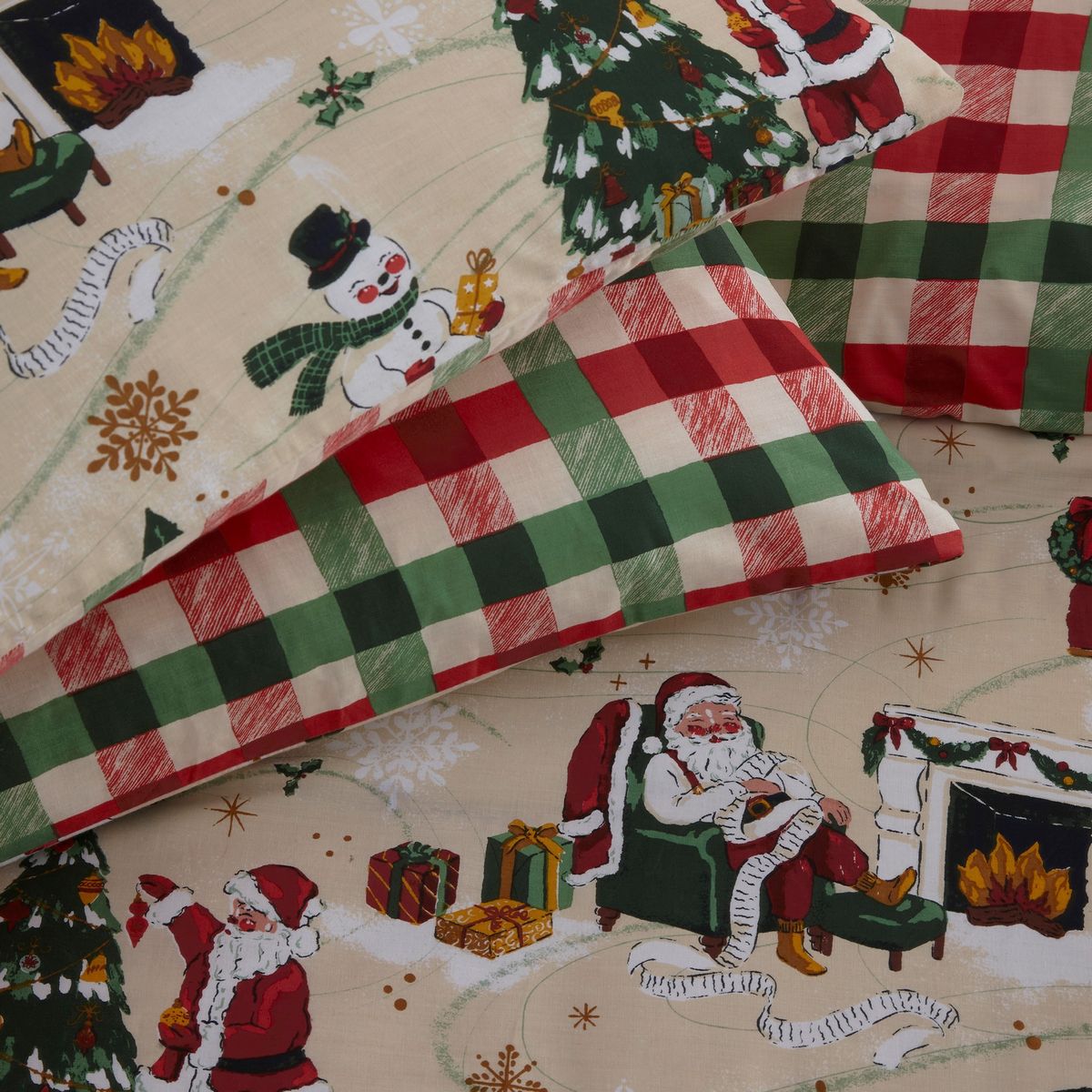 Jolly Santa Multi Duvet Set Fabric by furn. - JOLLYSA/D01/MUL