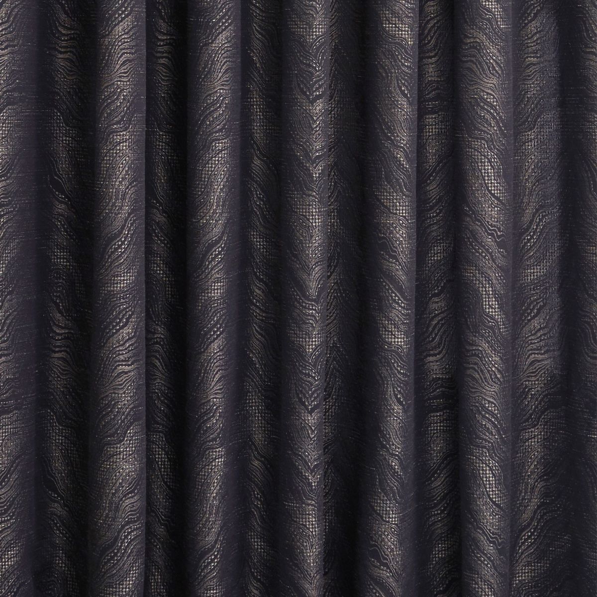 Himalaya Navy Eyelet Curtains Fabric by furn. - HIMALAY/RT8/NVY