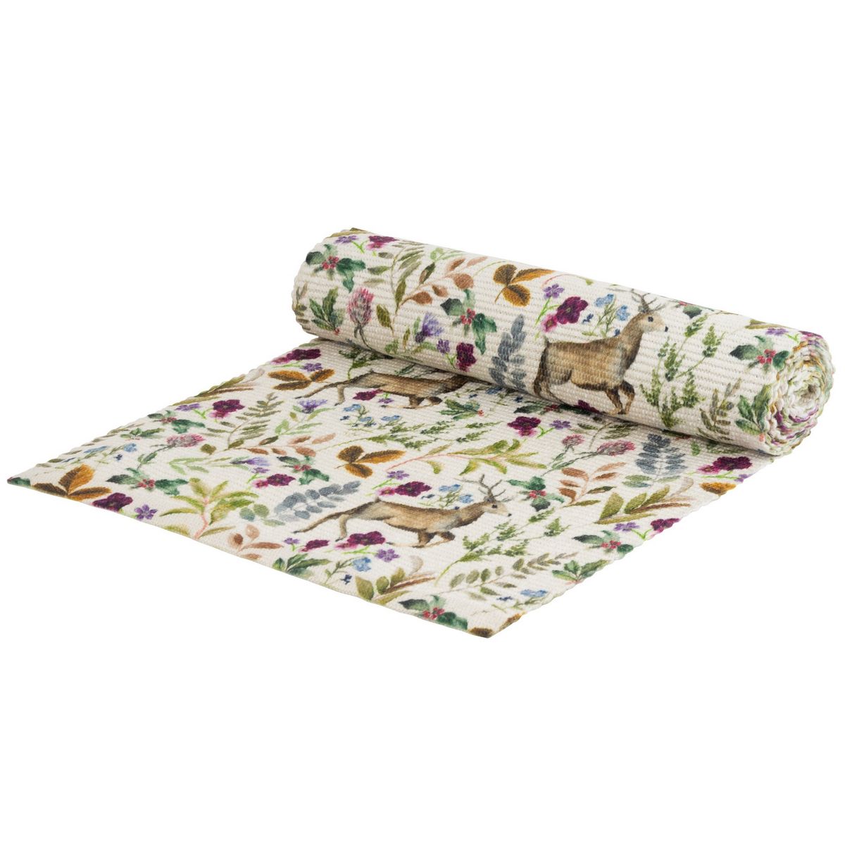 Reindeer Berry Table Runner & Place Mat Set Fabric by Evans Lichfield - KM-REINDE/TR1-PM1/BER