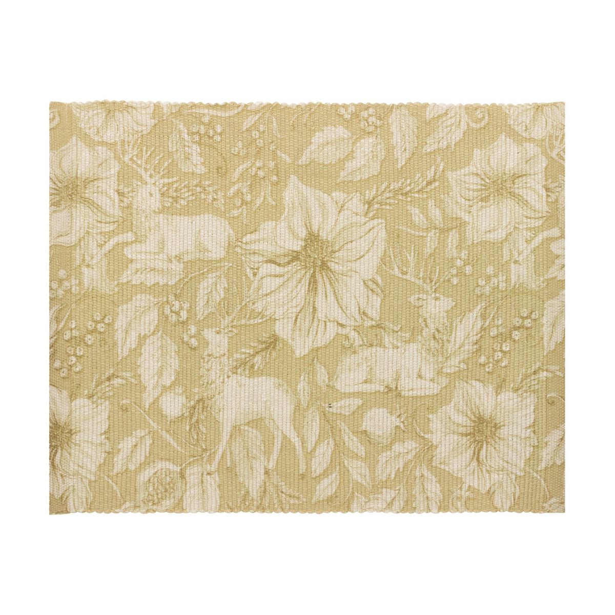 Stag Gold Table Runner & Place Mat Set Fabric by Paoletti - KM-GOLDSTA/TR1-PM1/GLD