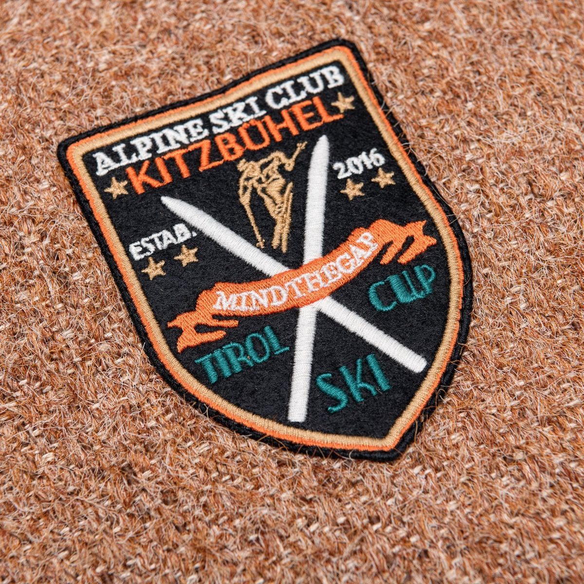 Alpine Ski Club Cushion Fabric by MINDTHEGAP - LC40203