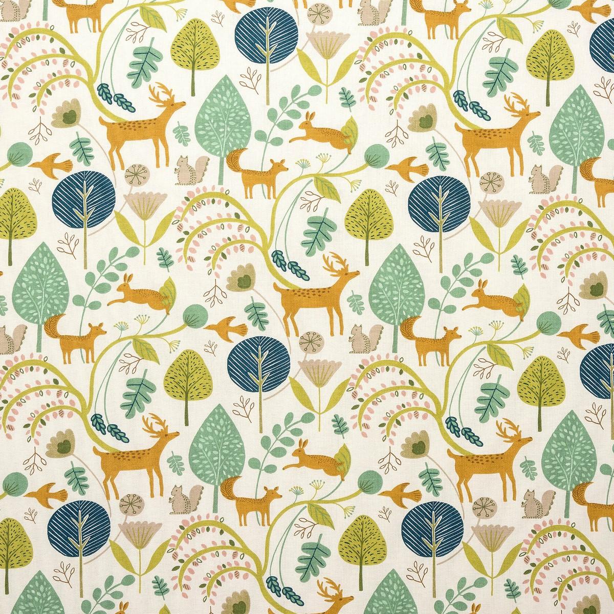 Scandi Woodland Jade Cushion Fabric by Britannia Rose