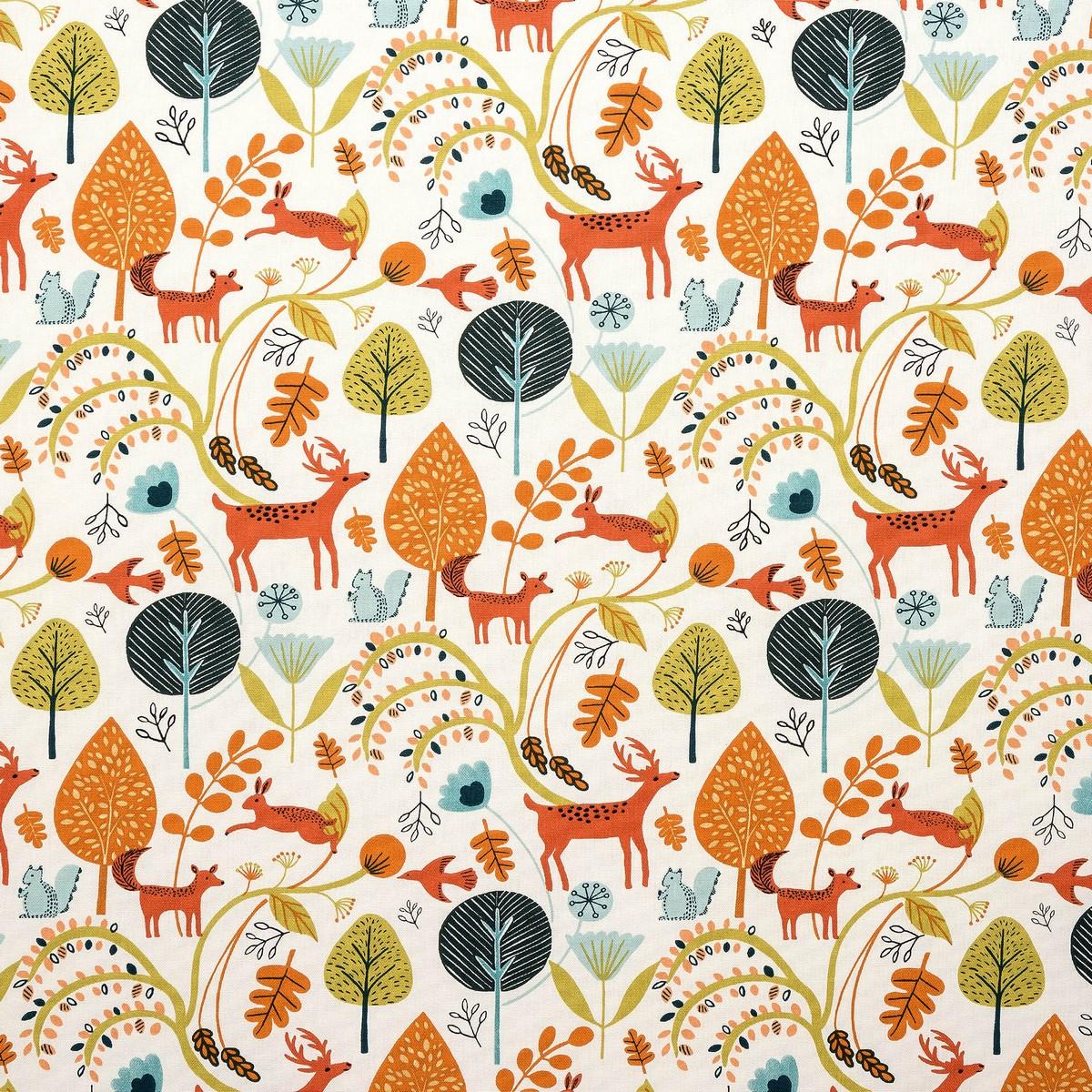 Scandi Woodland Burnt Orange Cushion Fabric by Britannia Rose