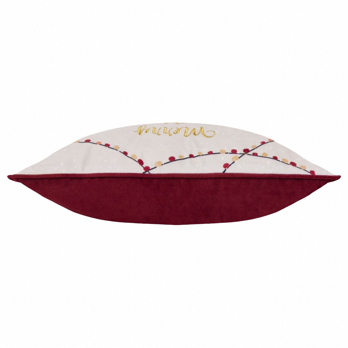 Joy To All Snow / Berry Cushion Fabric by furn. - JOYTOA/3CC/SNBE