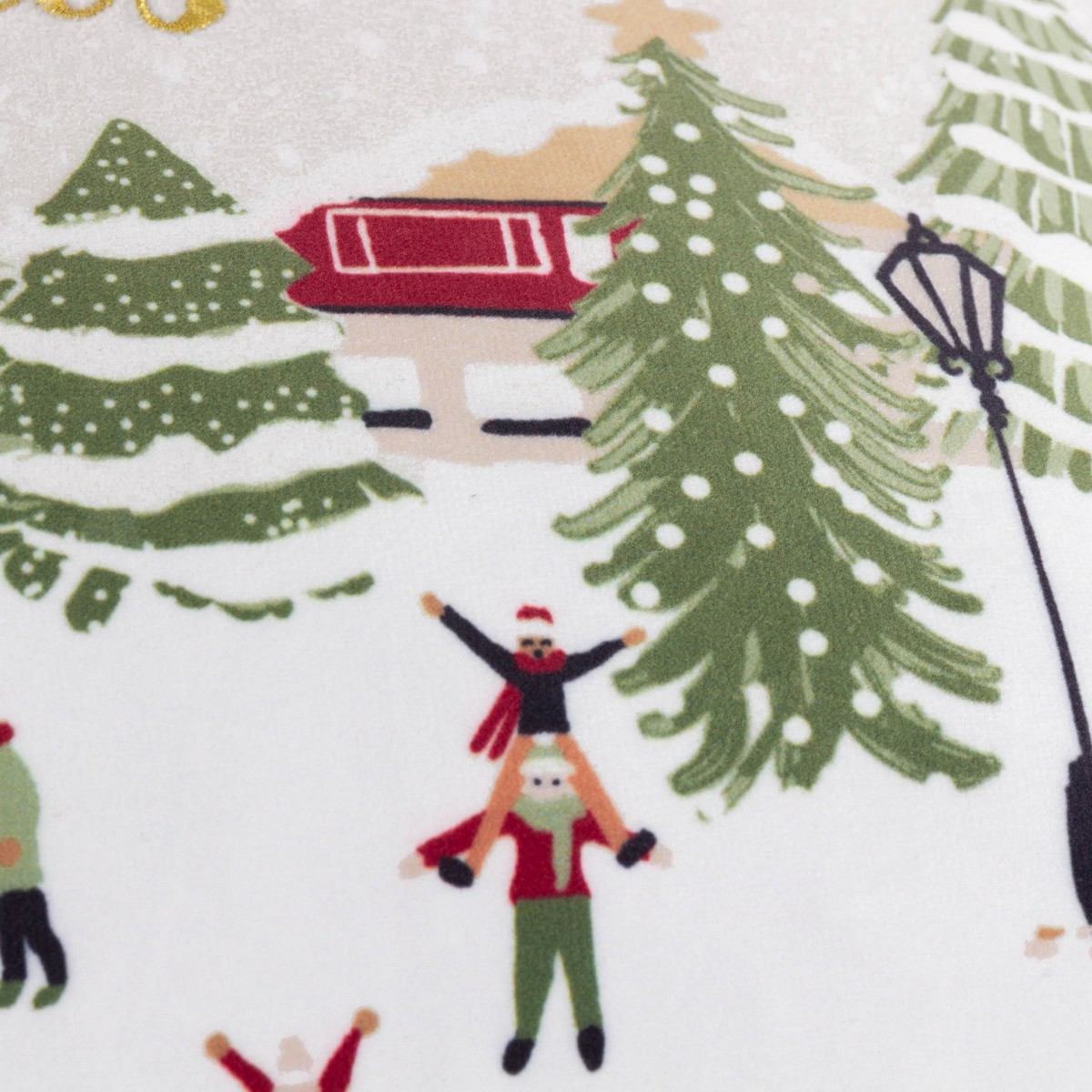 Joy To All Snow / Berry Cushion Fabric by furn. - JOYTOA/3CC/SNBE