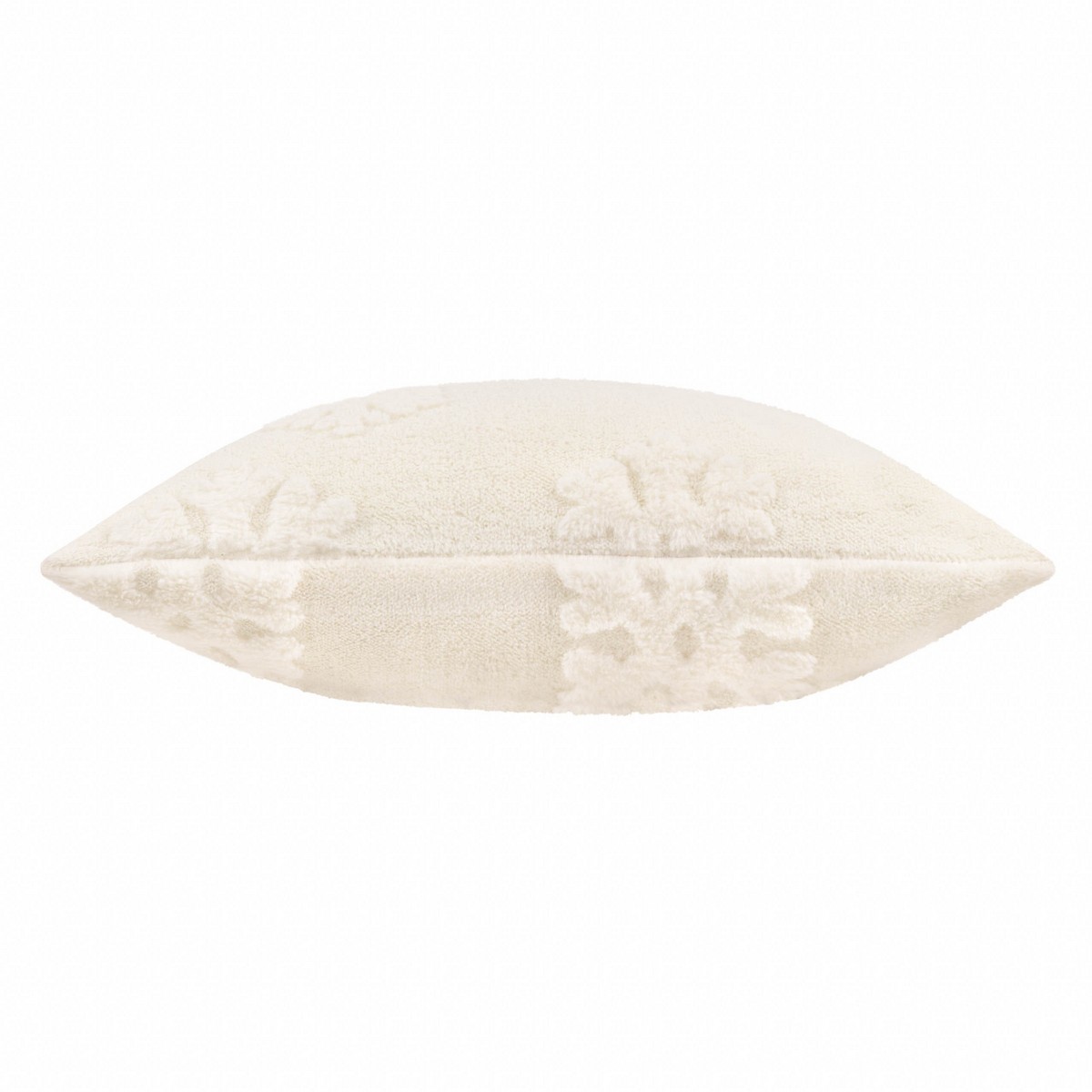 Snowflakes Fur Snow White Cushion Fabric by furn. - SNOWFLA/CC3/SNW