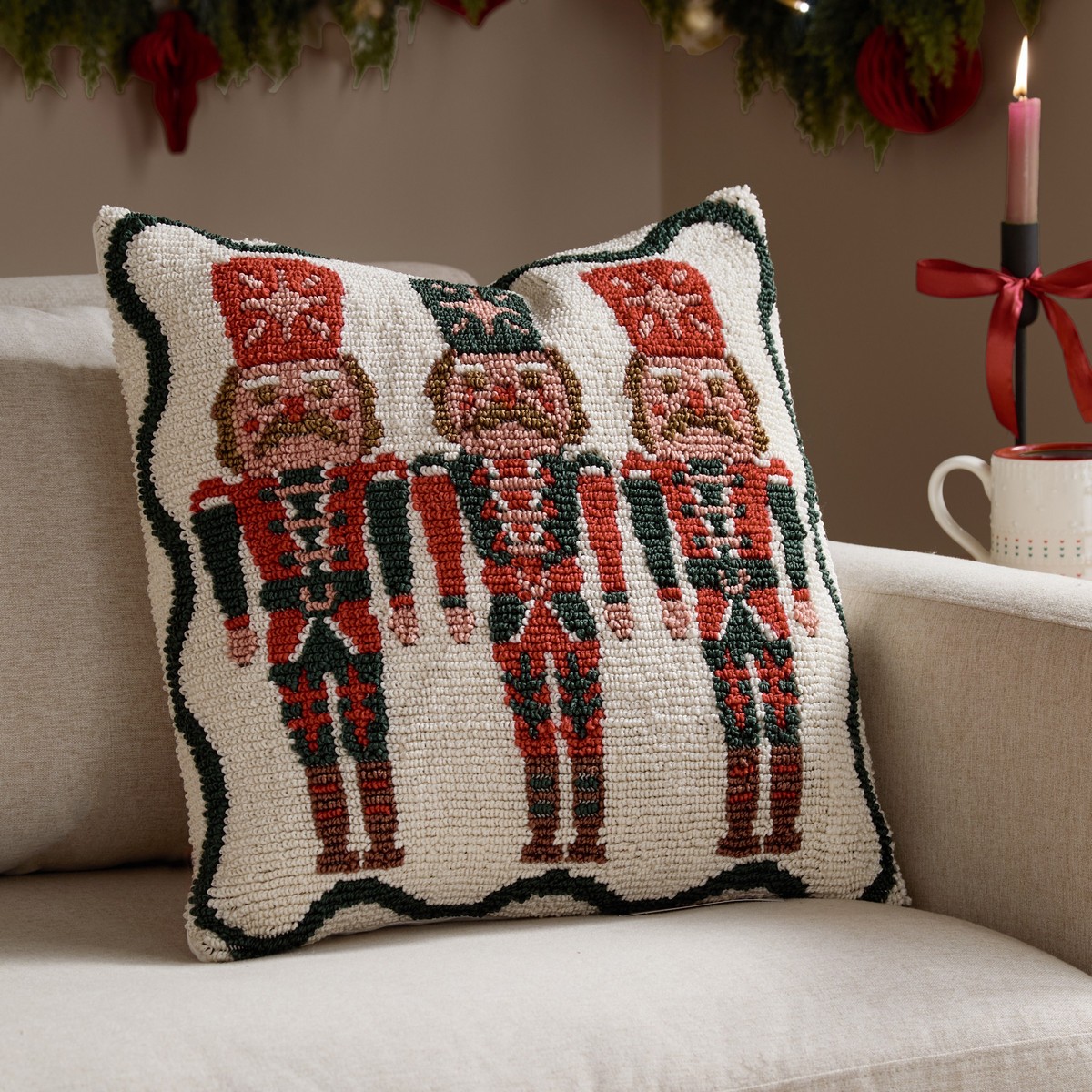 Nutcracker Trio Multi Cushion Fabric by furn. - NCRTRIO/CC2/MUL