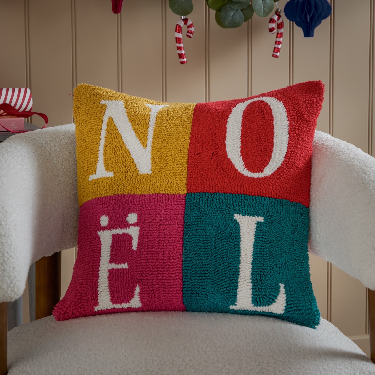 Noel Loop Multi Cushion Fabric by furn. - NOELLOO/CC2/MUL