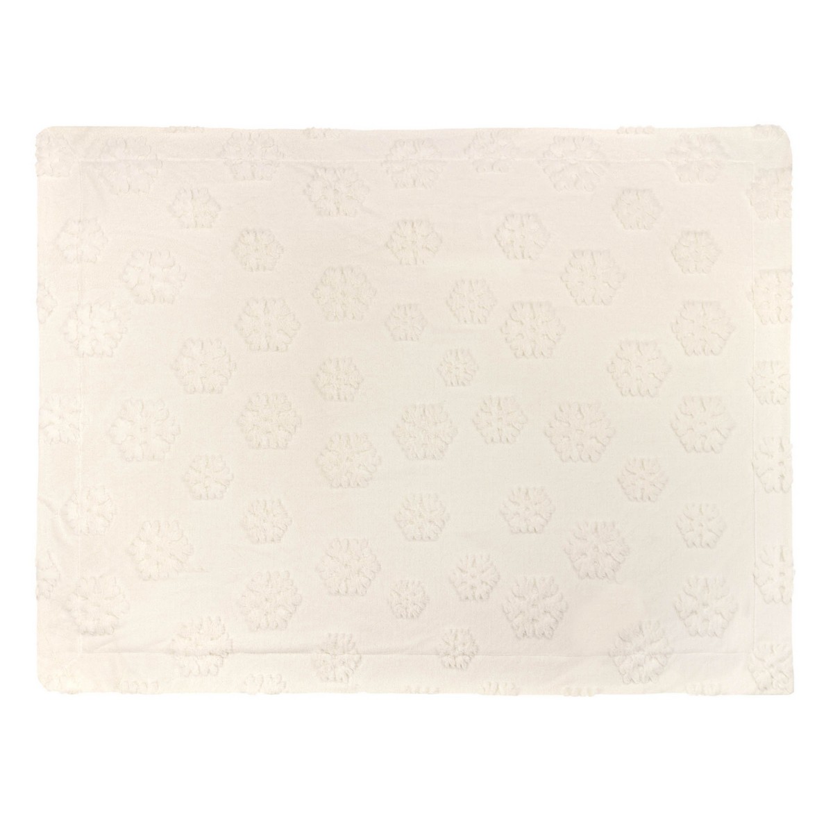 Snowflakes Fur Snow White Throw Fabric by furn. - SNOWFLA/TH2/SNW