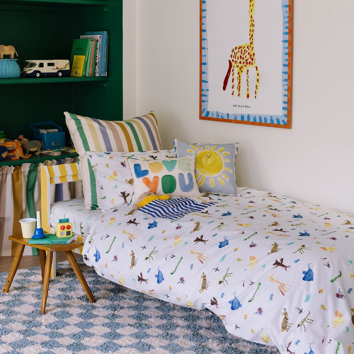 Love You Sky Cushion Fabric by Wee Blue Bell