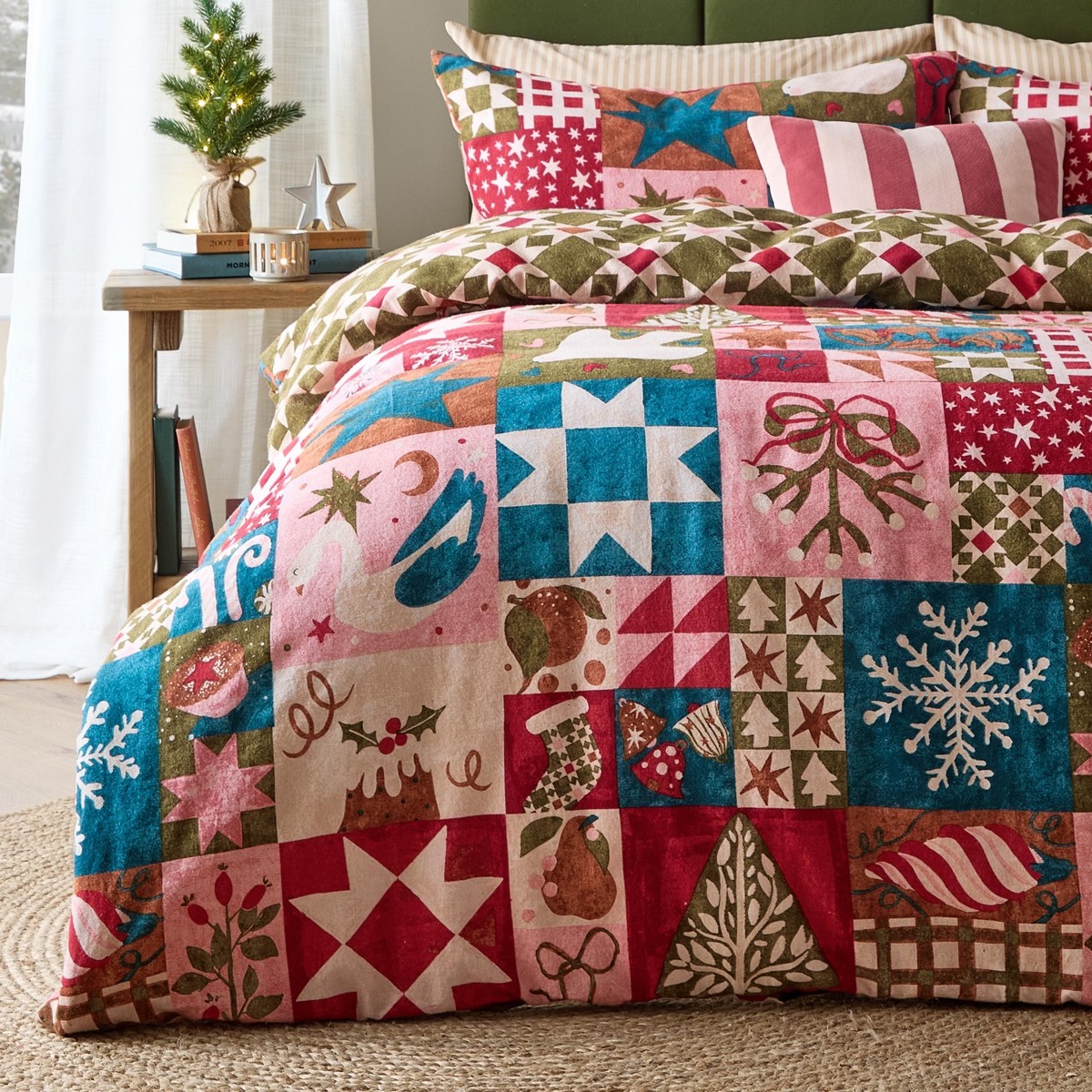 Fika Multi Duvet Set Fabric by furn. - FIKA/D01/MUL