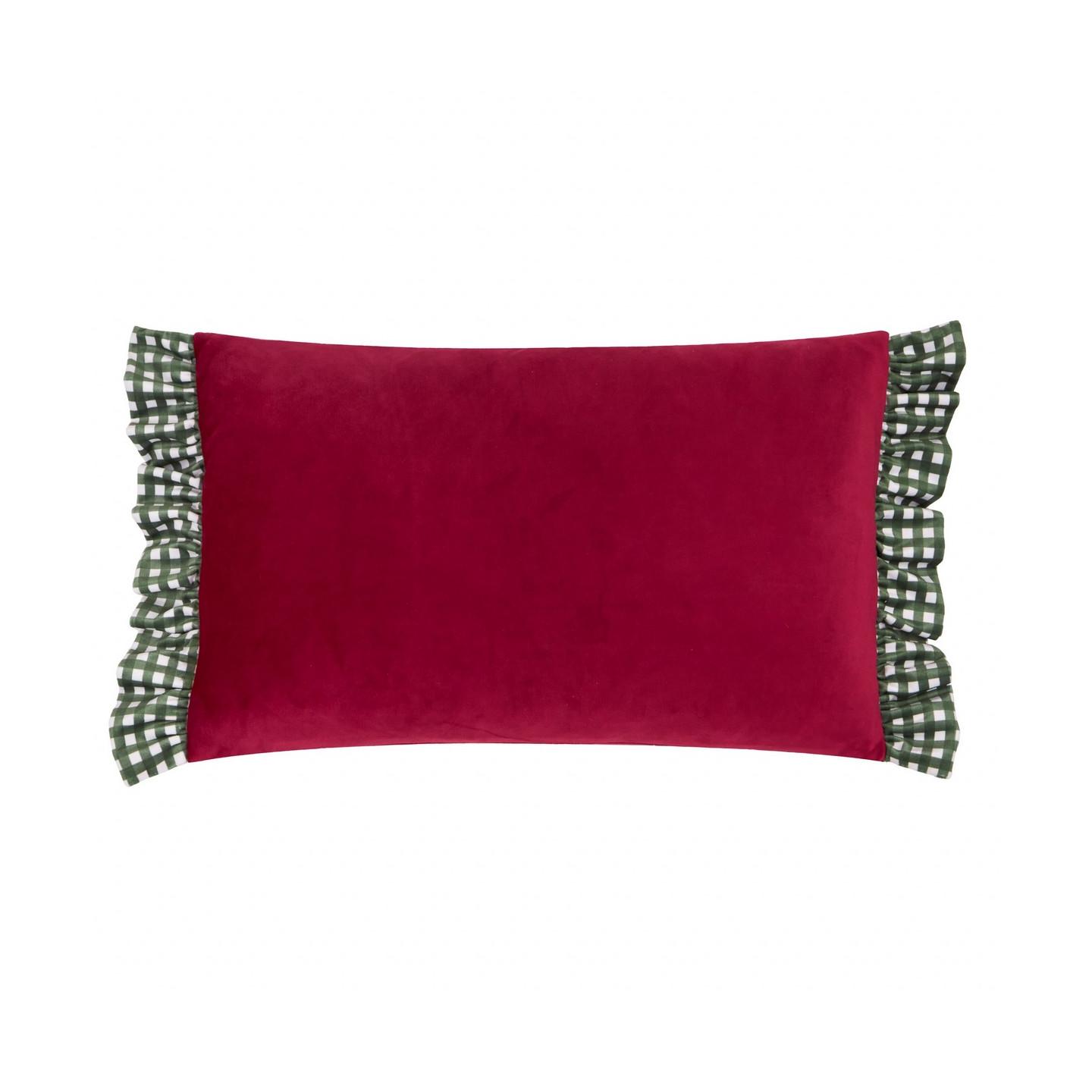 Ditsy Bows Red / Green Cushion Fabric by furn. - DITSYBO/3CC/REGR