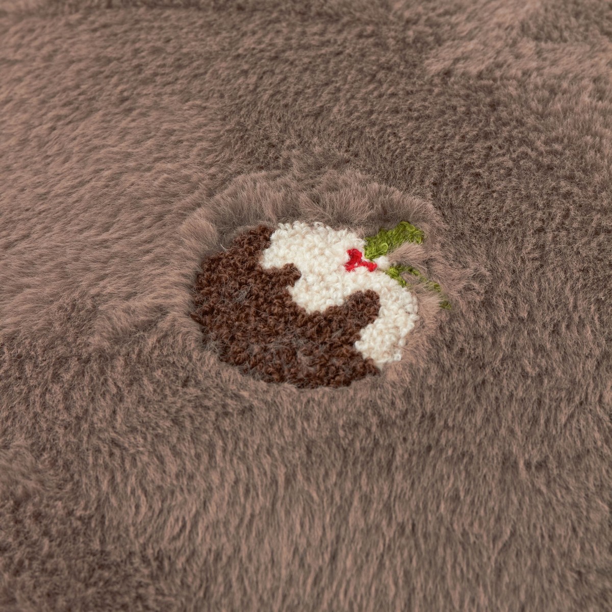 Festive Puddings Mocha Cushion Fabric by furn. - FPUDDIN/CC2/MOC
