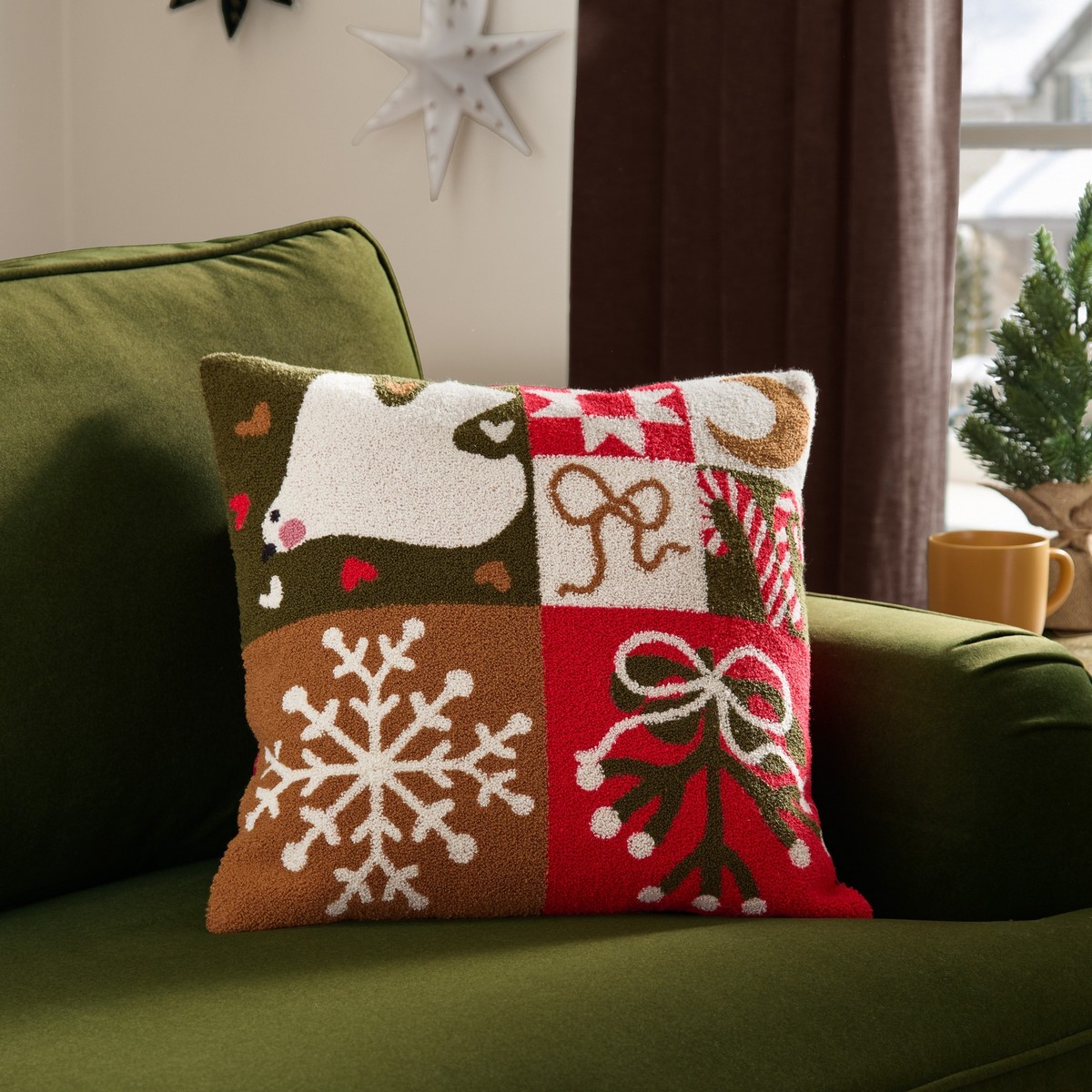 Fika Patch Multi Cushion Fabric by furn. - FIKAPAT/CC5/MUL