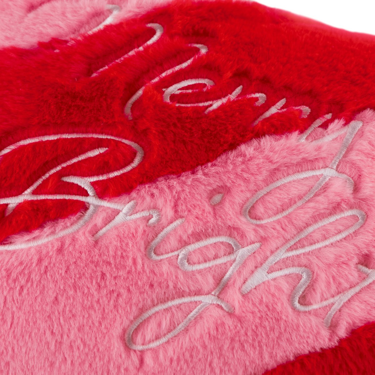 Merry And Bright Fur Stripe Red / Pink Cushion Fabric by furn. - MBFURST/3CC/REPN