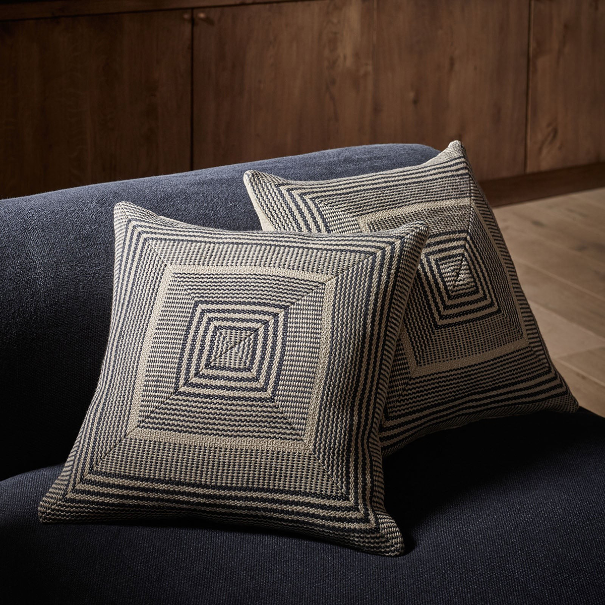 Cabana Ocean Stripe Panel Cushion Fabric by de Le Cuona - CABA6C